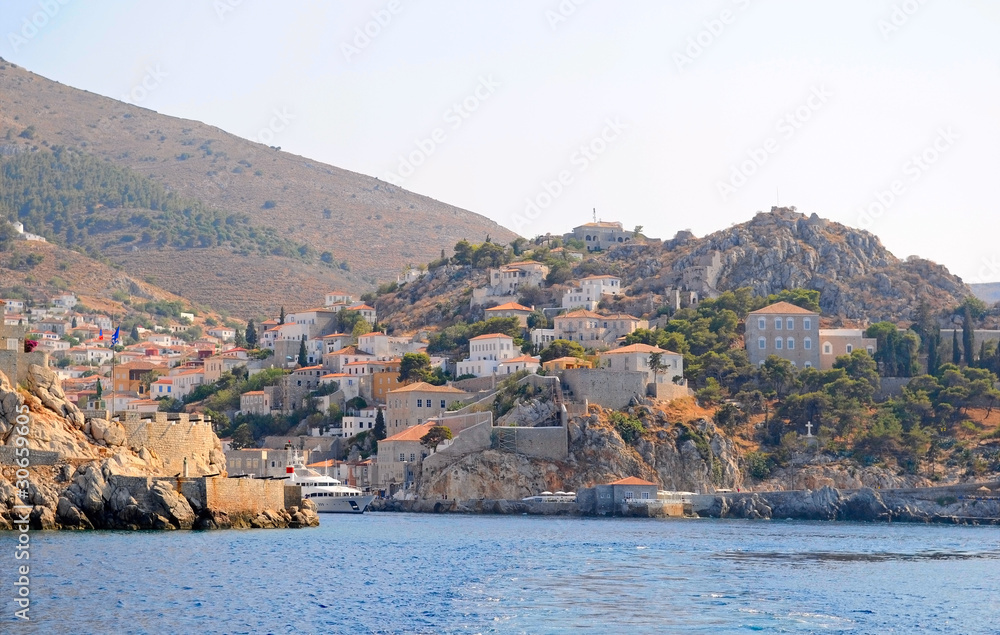small island town, Greece