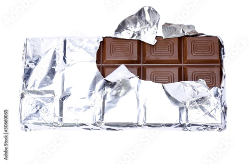 chocolate in wrapping paper