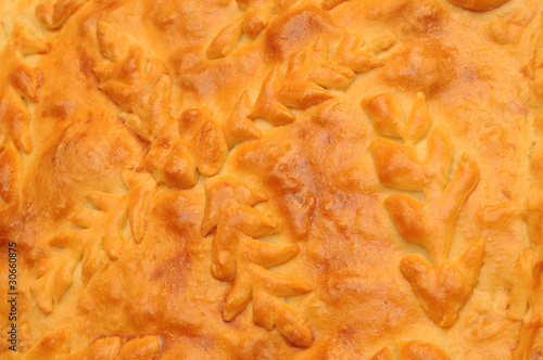 closeup meat pie