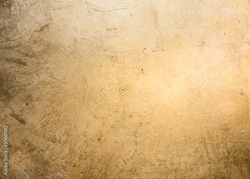 Fényképezés flat background, gilded gold leaf