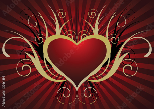 Background with a beautiful heart