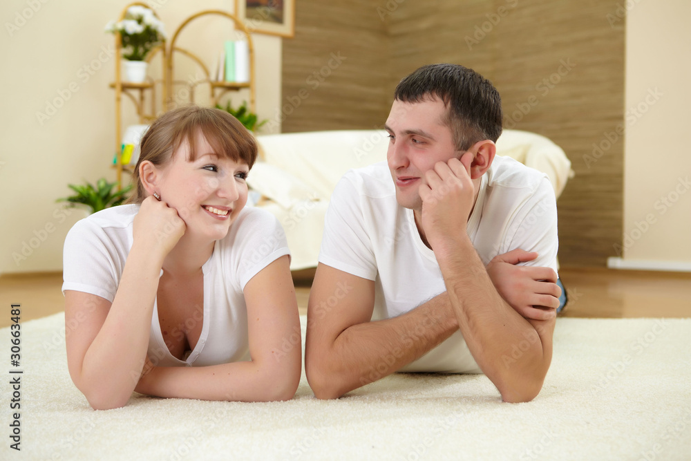 couple at home relaxing couple at home relaxing