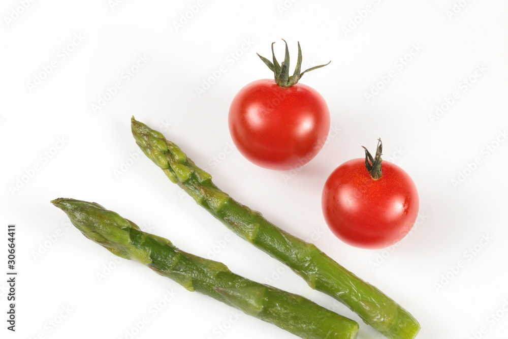 asparagus and tomato asparagus and tomato