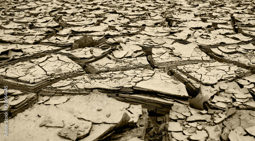 Fotografie, Obraz dried mud and river silt following huge floods queensland