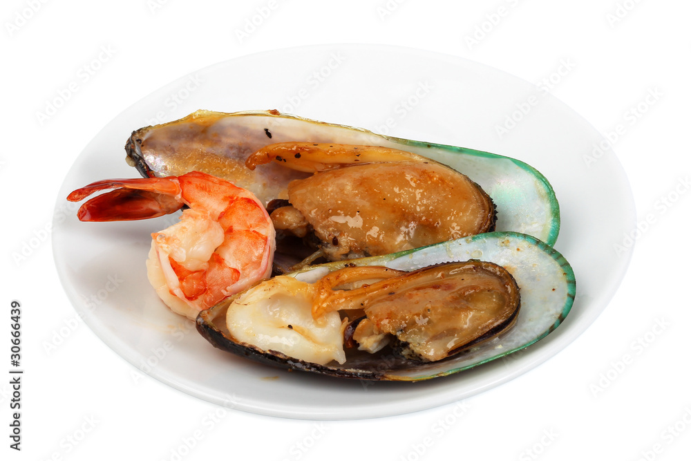 mussels and shrimp mussels and shrimp