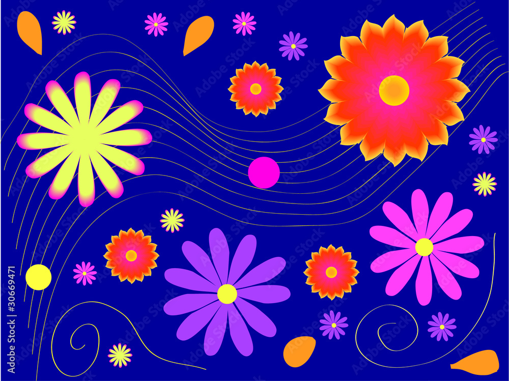 floral background - vector floral background - vector