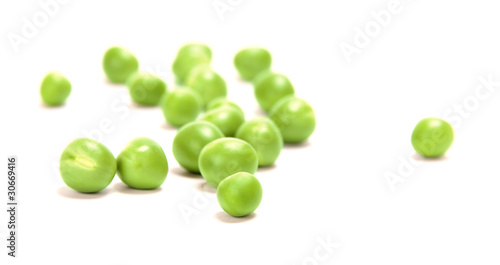 Fresh peas vegetable on white background