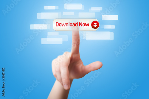 hand pressing download now button 2