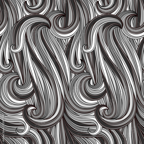 vector seamless abstract monochrome pattern