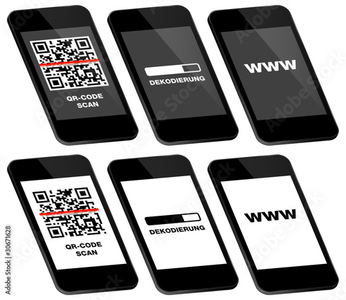 Smartphone QR-Code Schritt für Schritt 3D