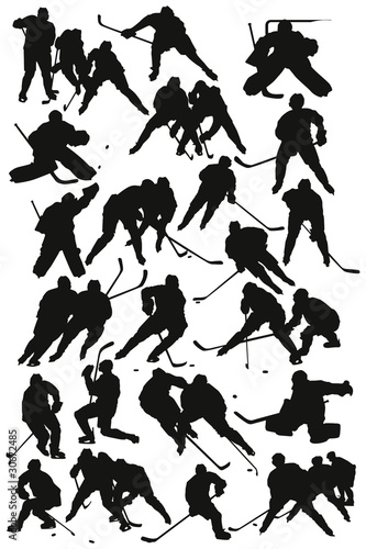Silhouettes players - Hockey Team