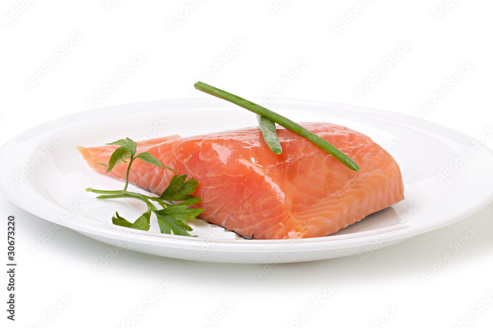 fresh salmon fillet