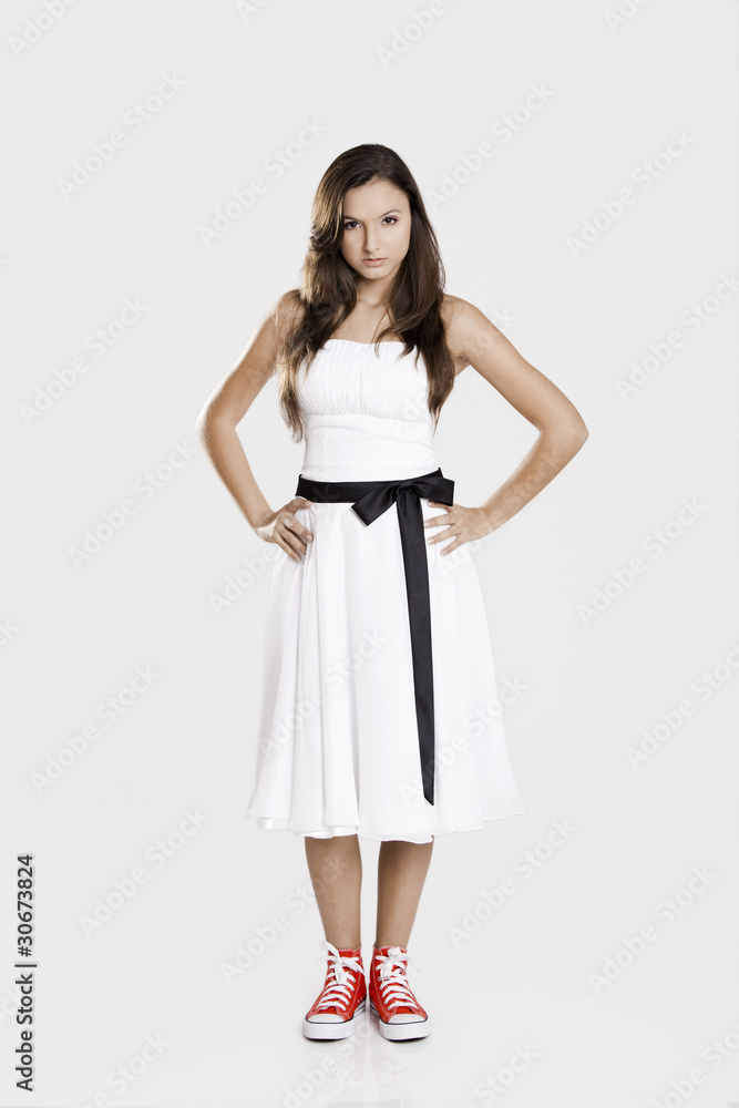 Fototapeta premium Red Shoes girl