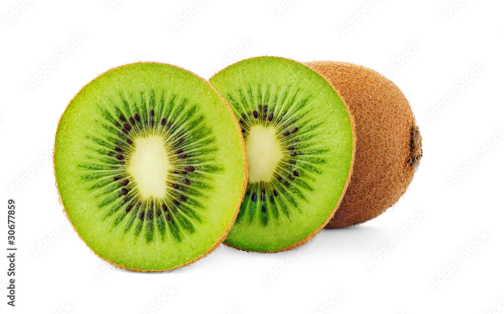 Isolated kiwi. Cut in halves kiwi fruit isolated on a white background Isolated kiwi. Cut in halves kiwi fruit isolated on a white background