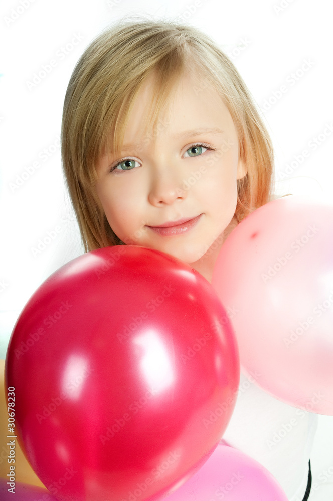 girl with balloons girl with balloons