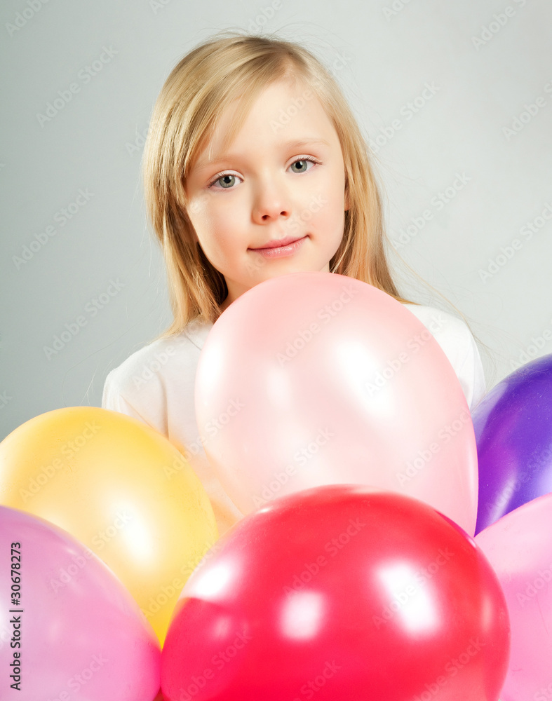 girl with balloons girl with balloons