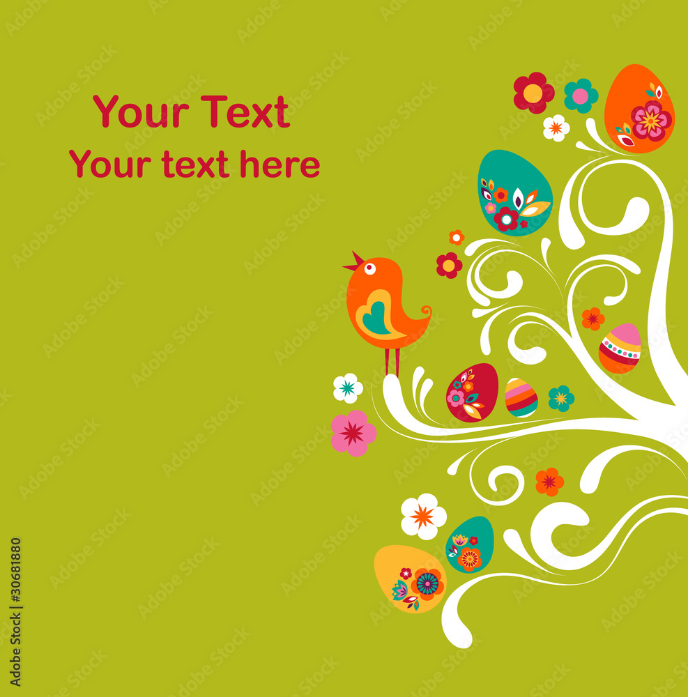 Easter tree card Easter tree card