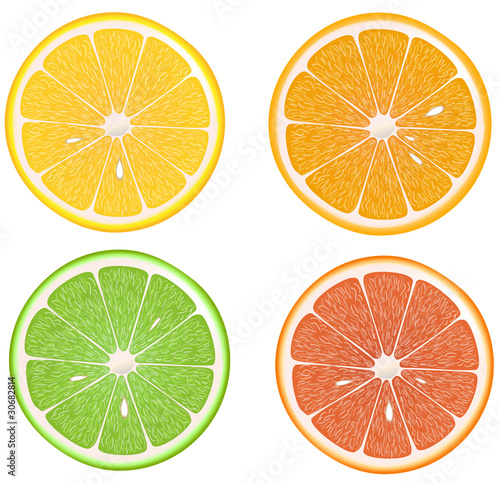 Lemon, lime, orange,grapefruit