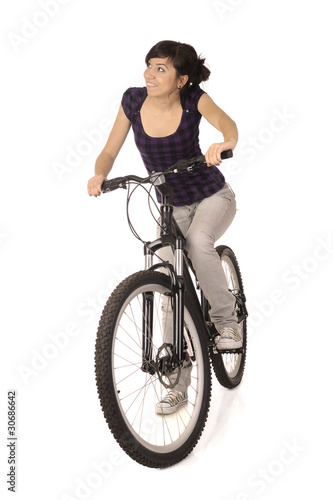 woman bicyclist