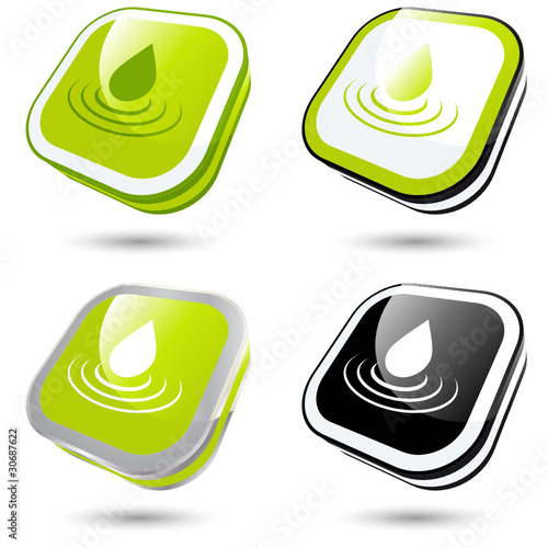 tropfen wasser zeichen symbol button