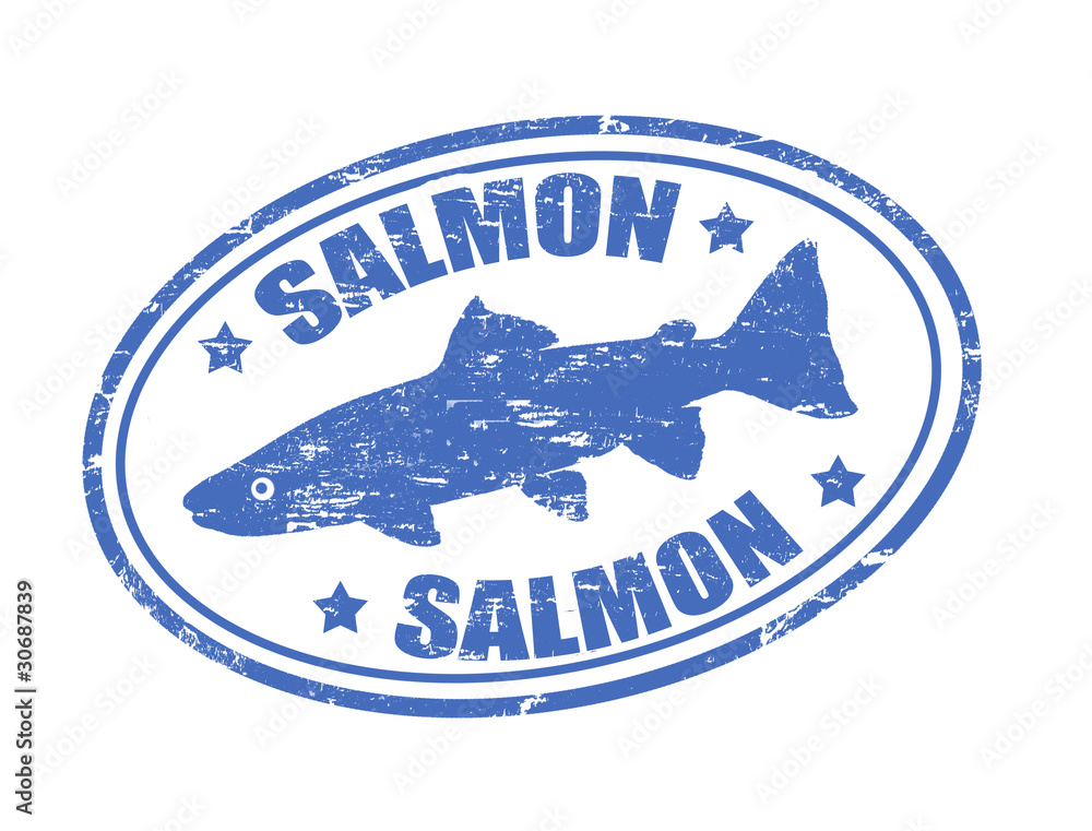 Fototapeta premium Salmon stamp