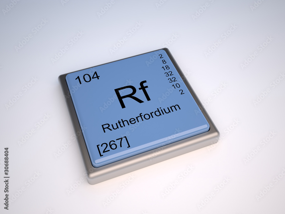 Rutherfordium (Rf) chemical element of the periodic table Rutherfordium (Rf) chemical element of the periodic table