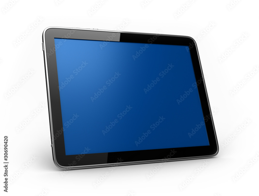 PAD Tablet landscape with touchscreen isolated PAD Tablet landscape with touchscreen isolated
