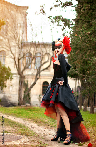 portrait of the girl in Gothic style