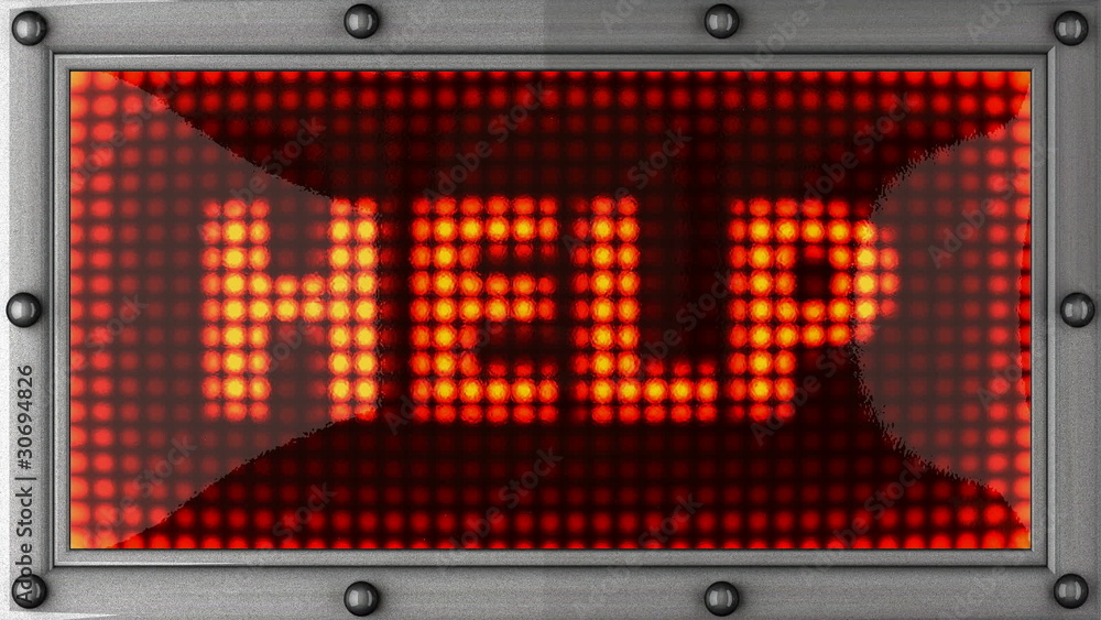 help announcement on the LED display help announcement on the LED display