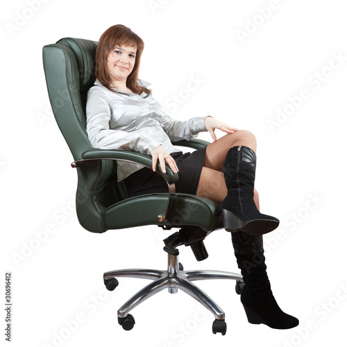 Businesswoman sitting on chair