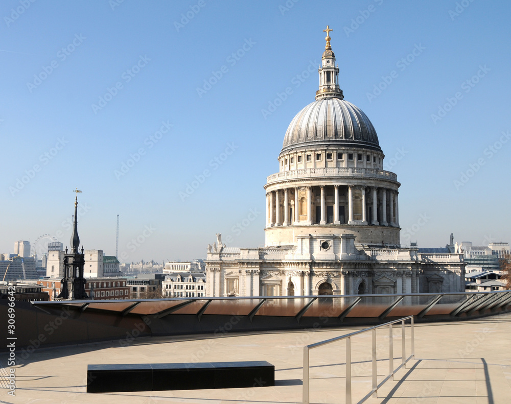 St Pauls Cathedral from rooftop of  One New Change