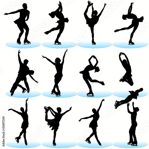 Figure skating silhouettes