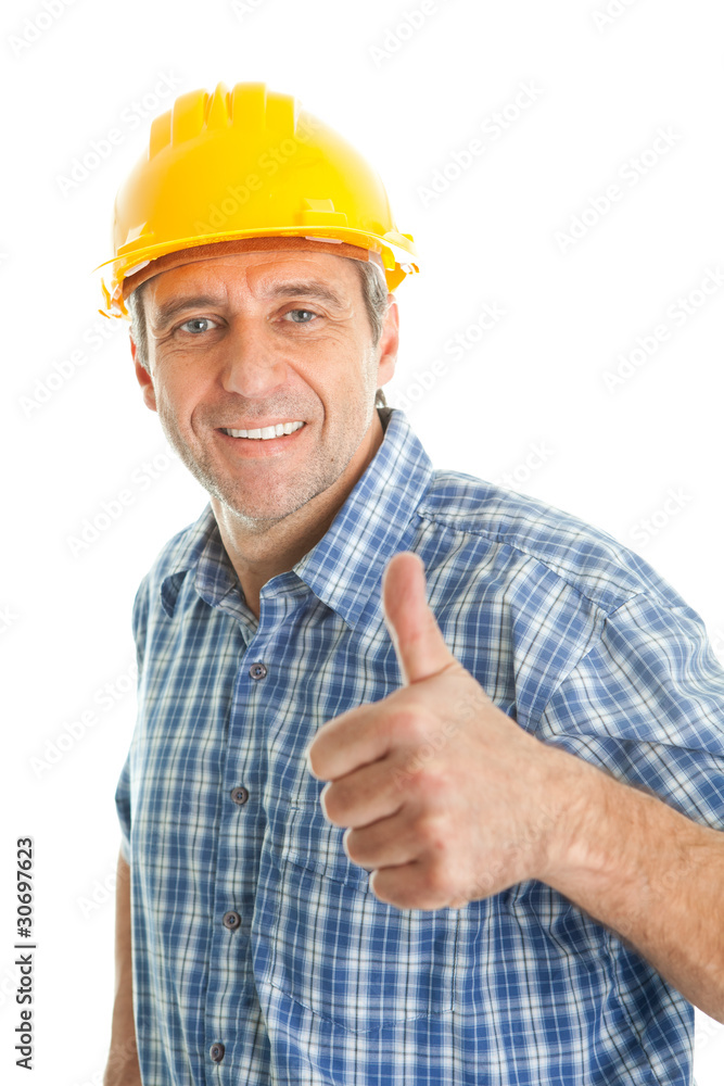 Worker wearing hard hat Worker wearing hard hat