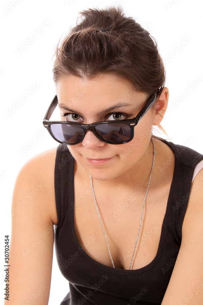 girl teenager, isolated. girl teenager, isolated.