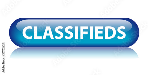 CLASSIFIEDS Web Button (advertisement ads online internet press)