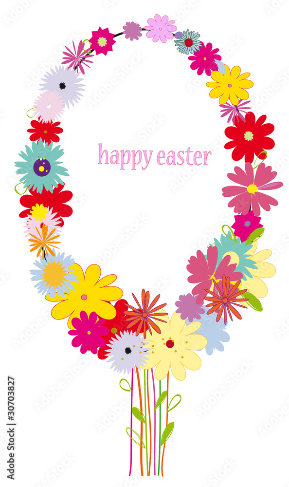 Floral Easter egg backgorund. vector illustration Floral Easter egg backgorund. vector illustration