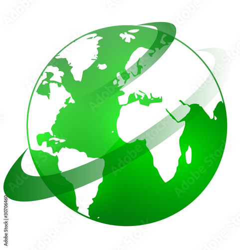 planète terre design verte