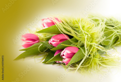 Fototapeta Naklejka Na Ścianę i Meble -  букет тюльпанов