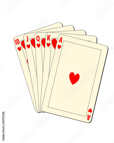 Royal flush vector