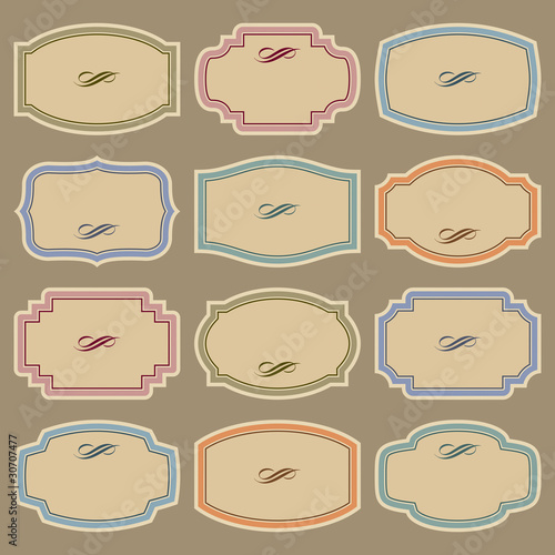 blank vintage labels set (vector)
