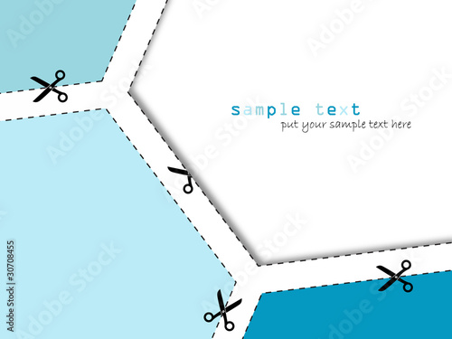 advertising coupon cut from sheet of paper