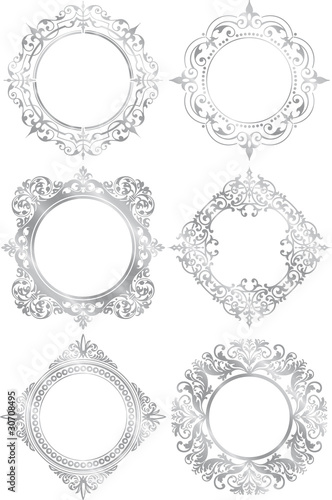 silver ornate frames