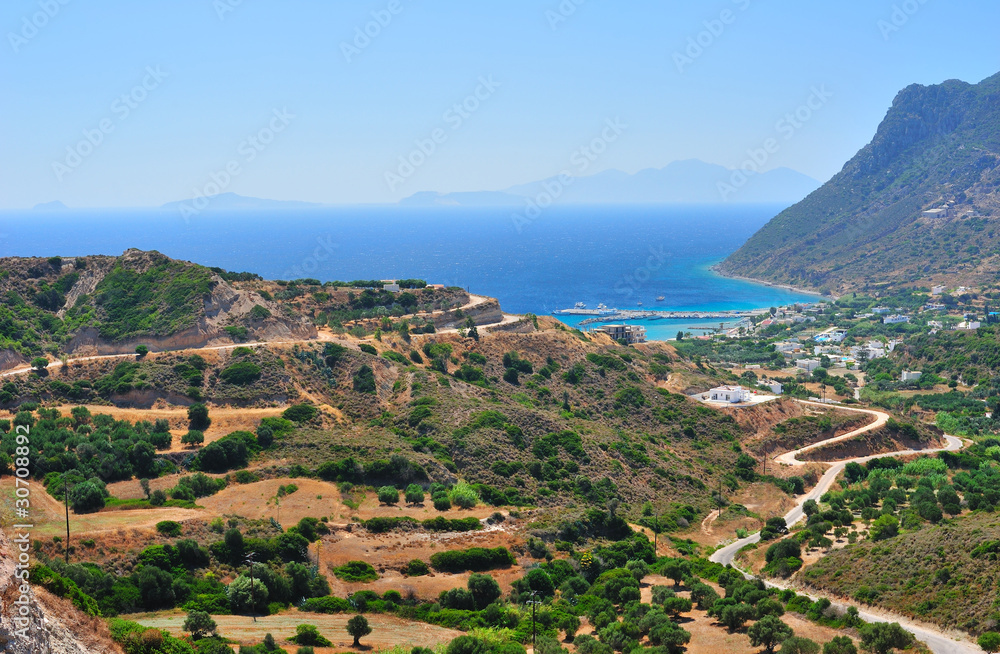 View to the sea from the mountains