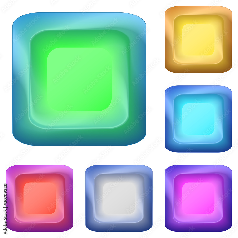 Icons buttons, set Icons buttons, set