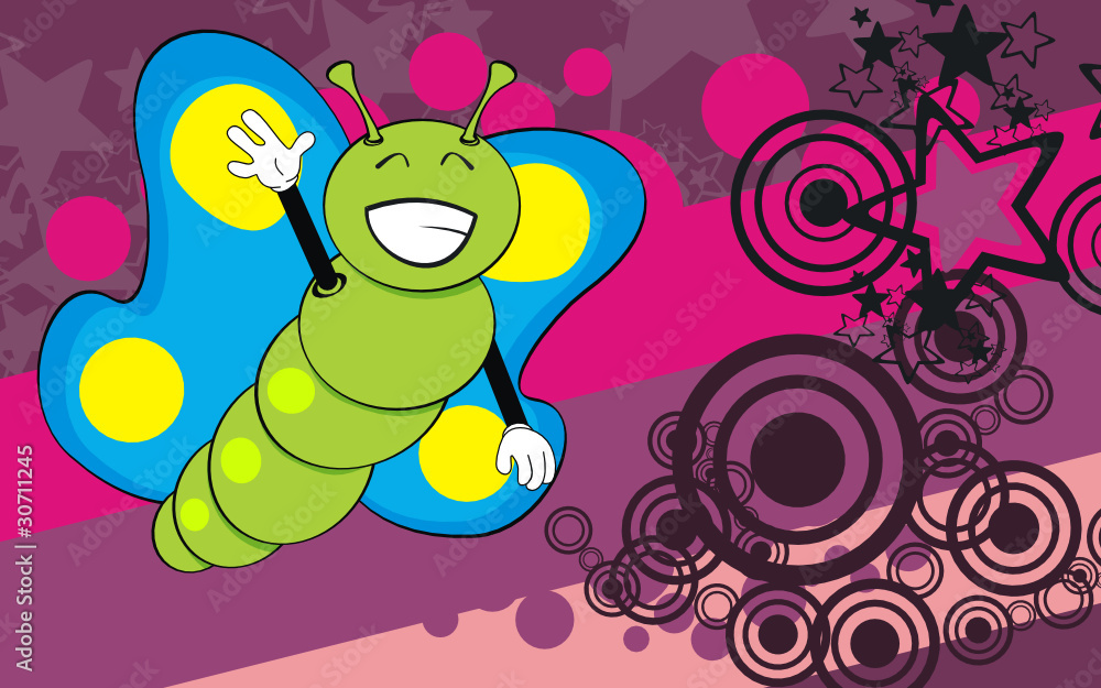Obraz premium butterfly cartoon background