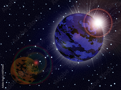 Displacement of the planets