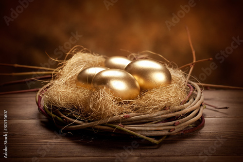 Photography Golden easter eggs
