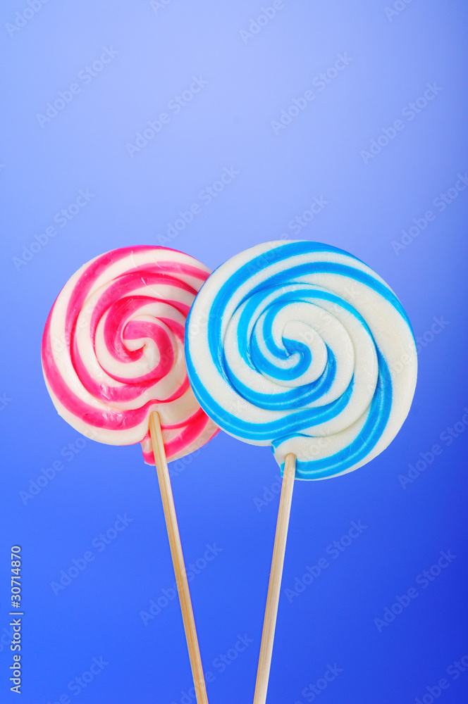 Colorful lollipop against the background Colorful lollipop against the background