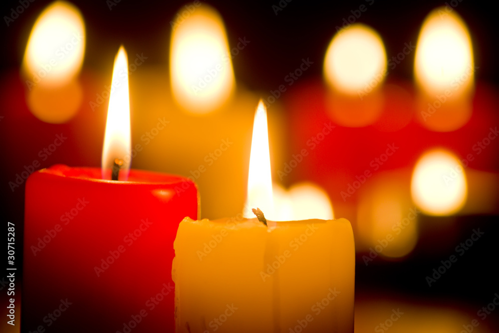 Burning candles
