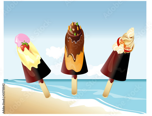 ice cream on the beach